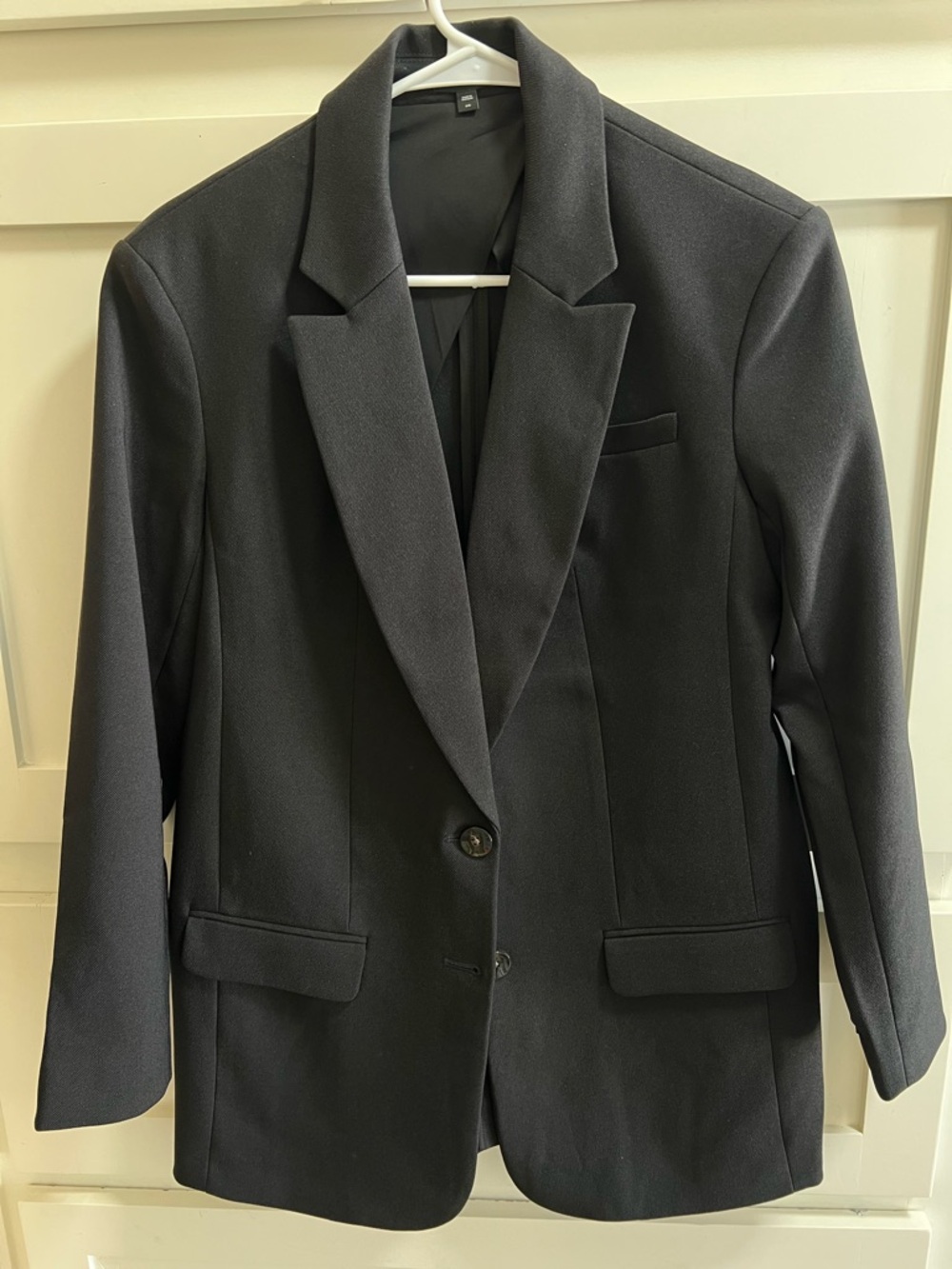 Express Women’s Oversized Black Blazer - Tailored Single-Breasted Jacket - Picture 1 of 2
